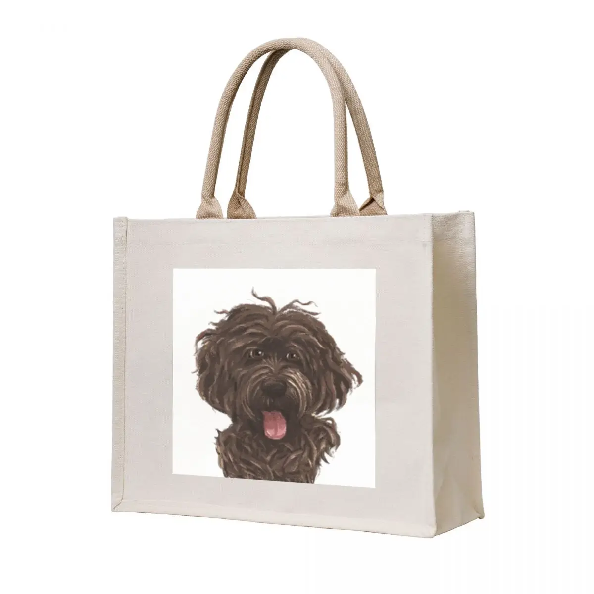 

Labradoodle / Dog Tote Bag Beach bag reusable grocery bags Cloth bag Fabric