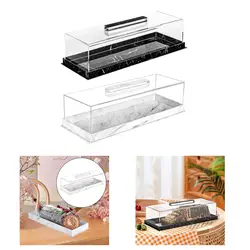Bakery Pastry Display Case with Clear Lid Dessert Cake Tray Cake Holder Cake Stand for Party Event Weddings Countertop Banquet