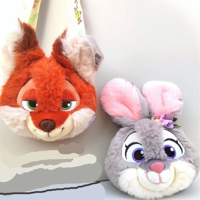 

Disney Plush Doll Toy Messenger Bag Super Cute Judy Nick Strawberry Bear Qiqi High Value Bag Girl'S Holiday Birthday Gift
