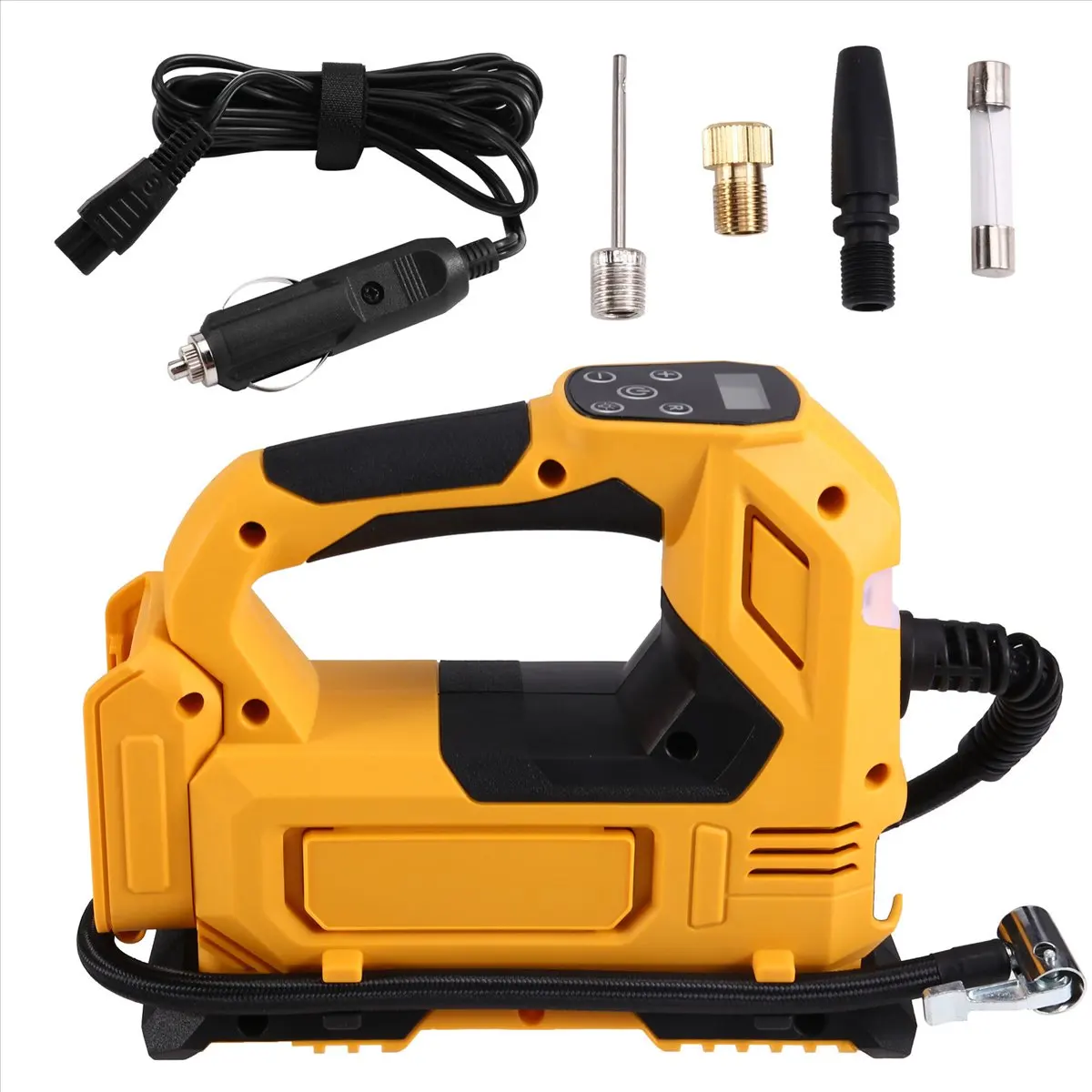 HGHO Portable Air Pump for 18V 20V Battery Cordless Inflator Tool for Car Tyre Inflator Electric Motorcycle Pump