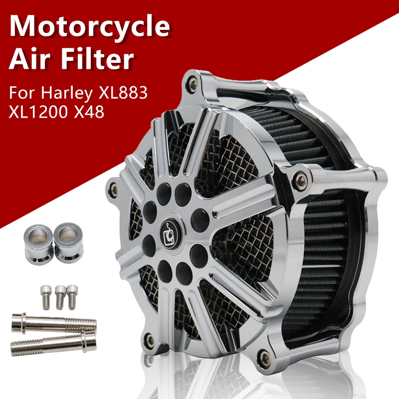 

for Harley XL883 XL1200 X48 Motorcycle Air Cleaner Filter Multi-Angle Filter Kits Intake System Kit filtro de ar esportivo