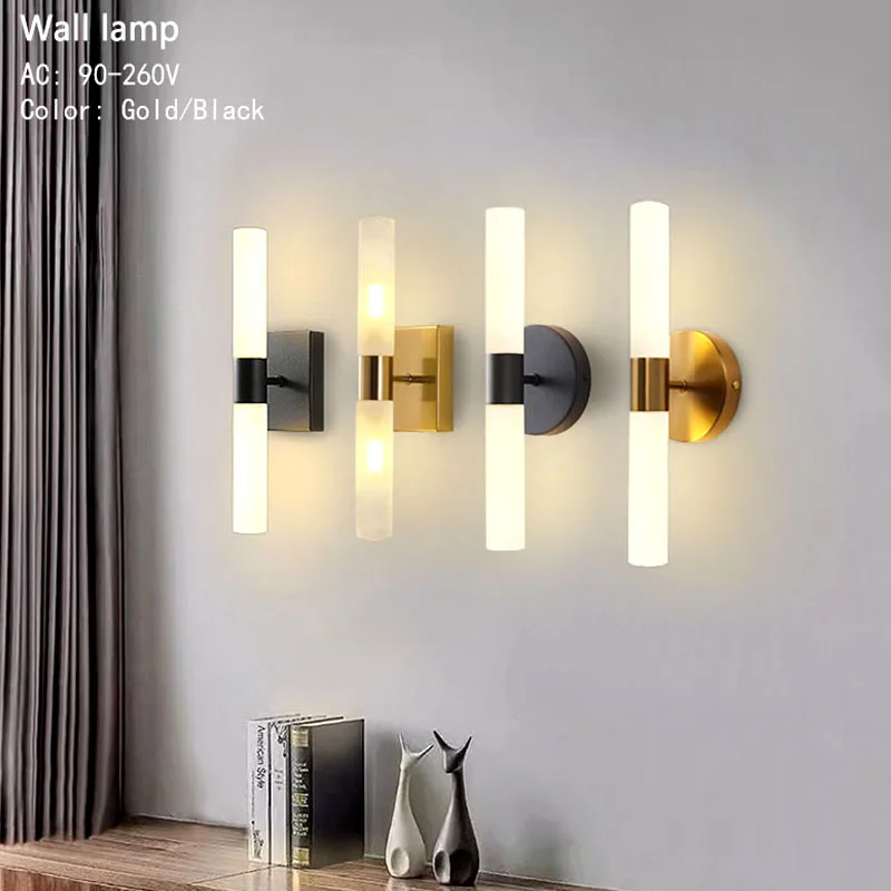 Home Decor LED Wall Lamp 90~260V White Glass Lamps Is Used For Bedside Corridor Mirror Side Stairs TV Wall Decorative Wall Light