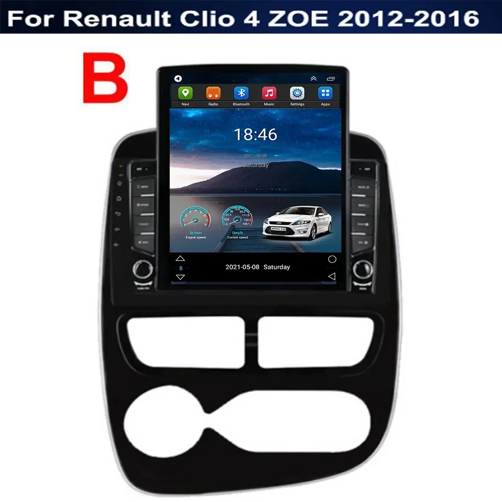 تسلا أندرويد 14 سيارة لاسلكية فيديو أندرويد لرينو كليو 2013-2030 IPS شاشة AM FM مشغل ديفيدي شاشة مراقبة السيارة #2