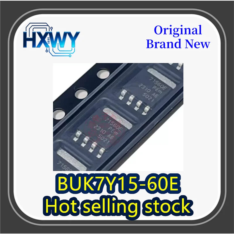 

(10/50 pieces) BUK7Y15-60E Silkscreen 71560E SMD STO-669 Automotive MOSFET 60V 53A 100% Brand New Original