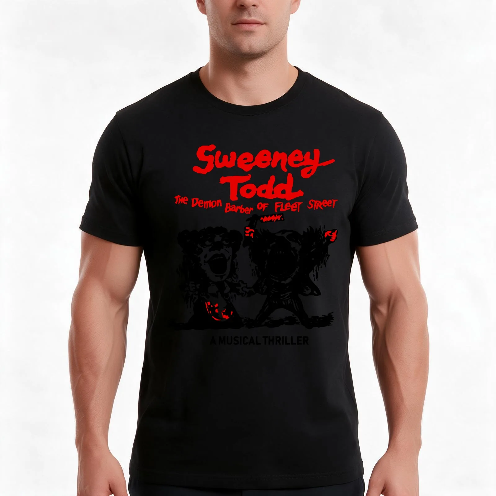 Sweeney For Fans T-Shirt, Summer Casual Cotton Tee, Oversized Streetwear Tops, Vintage Graphic Print, Loose Fit Short Sleeve
