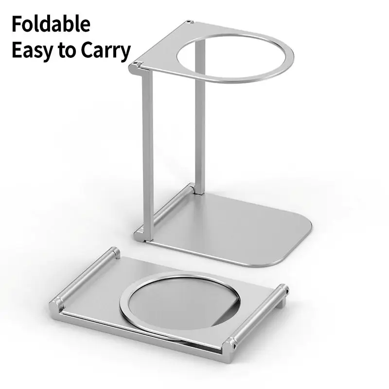 Foldable Aluminum Alloy Coffee Drip Holder Stand Support for Electric Portable Espresso Machine Pour over Coffee