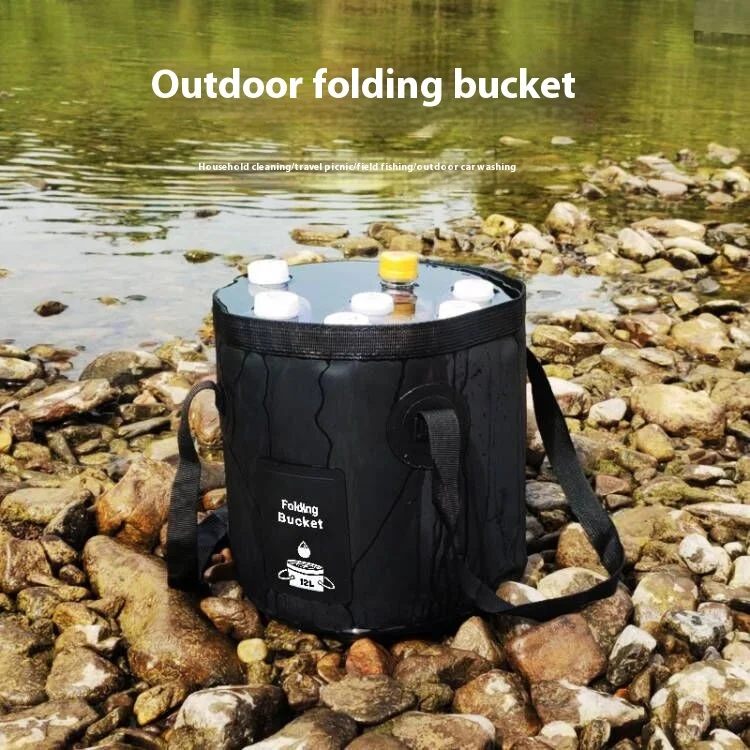 Collapsible Multi-Purpose Bucket for Camping and Outdoor Activities