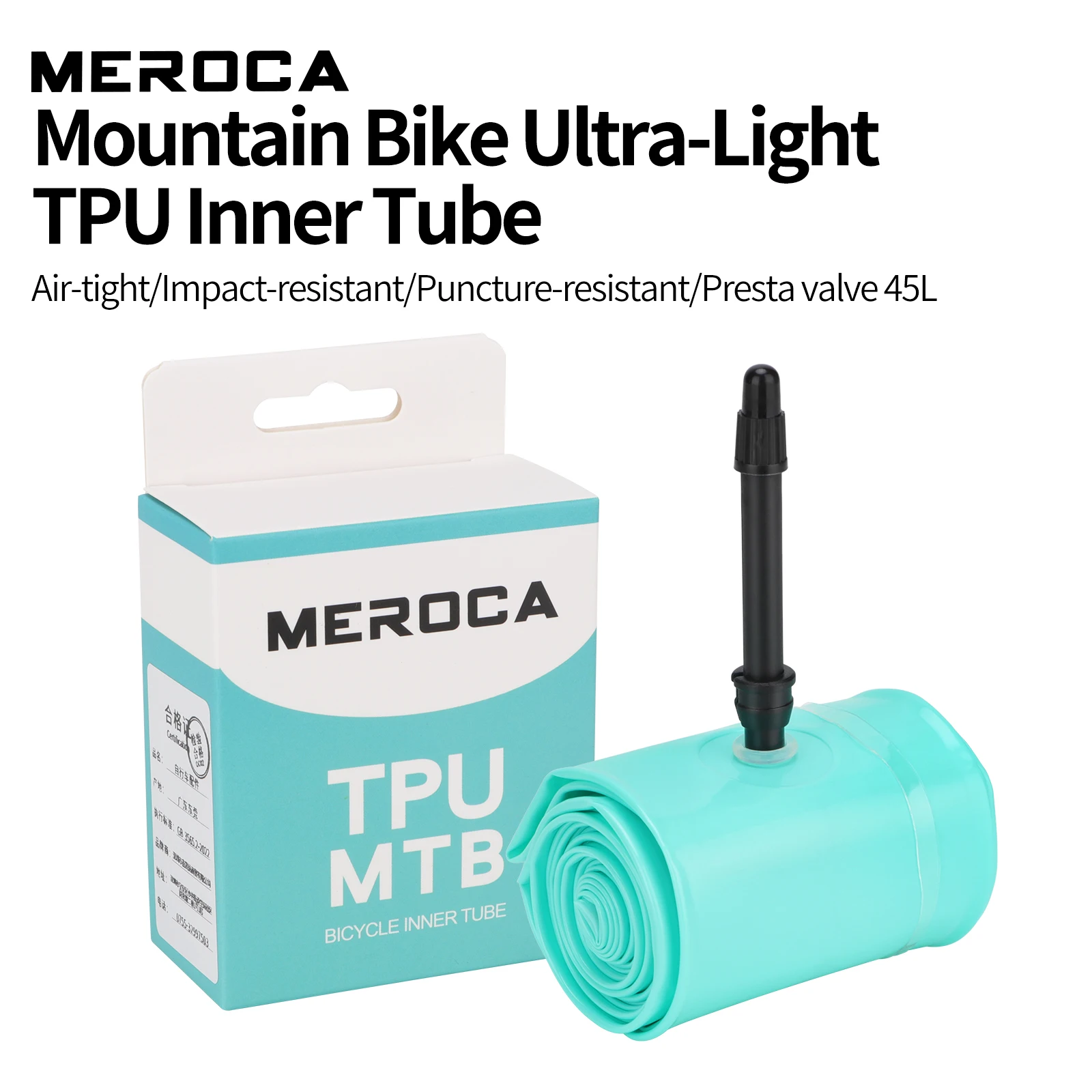 MEROCA Mountain Bike TPU Tubo Interno 26 Polegadas 27,5/29 Polegadas 45L Ultraleve Tubo Interno de Bicicleta Mtb