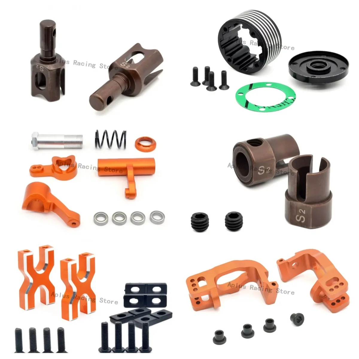 1/7 ZD Racing DBX-07 EX-07 RC Model Car Upgrade Part Aluminum CNC Differ Case Steering Mount Set Drive Cup Planet Gear Joints S2