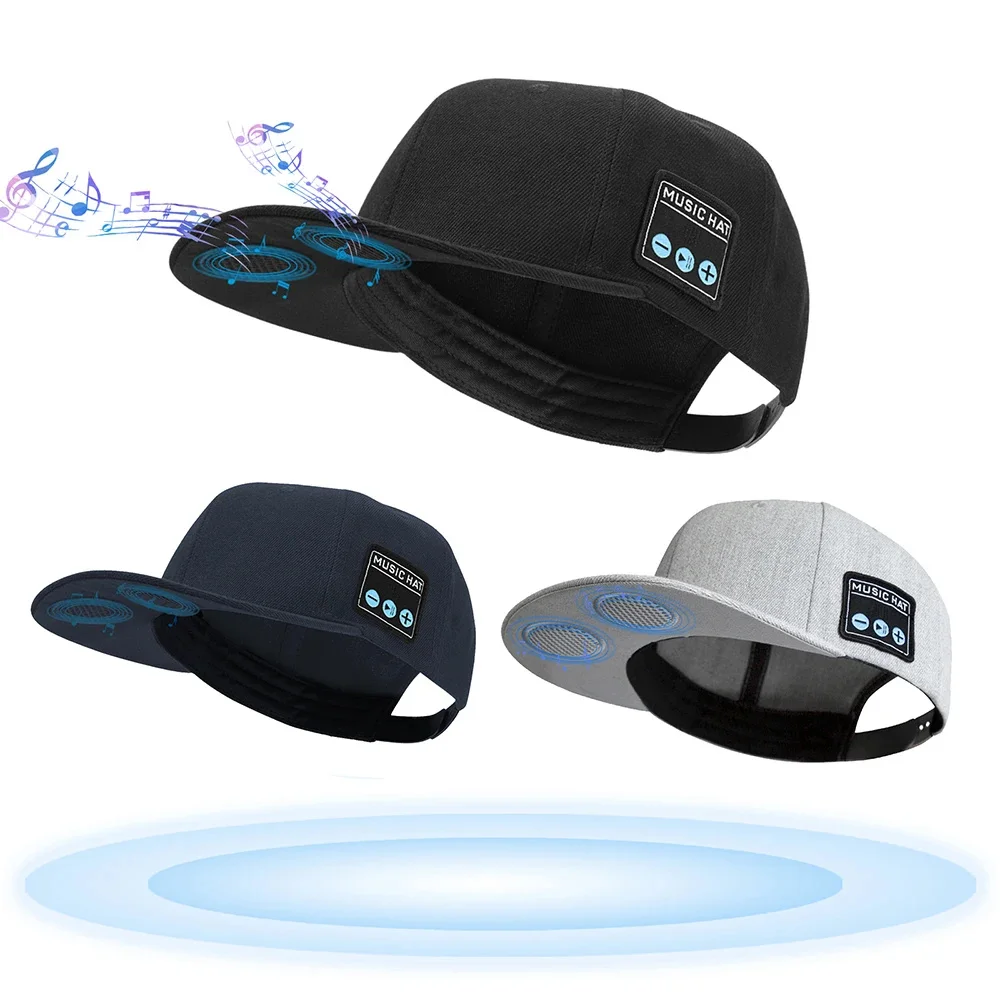 BOSENOK Wireless Bluetooth Earphones Hat Baseball Cap & Headphones Supports Volume Control Motion Music Hedset With Microphone