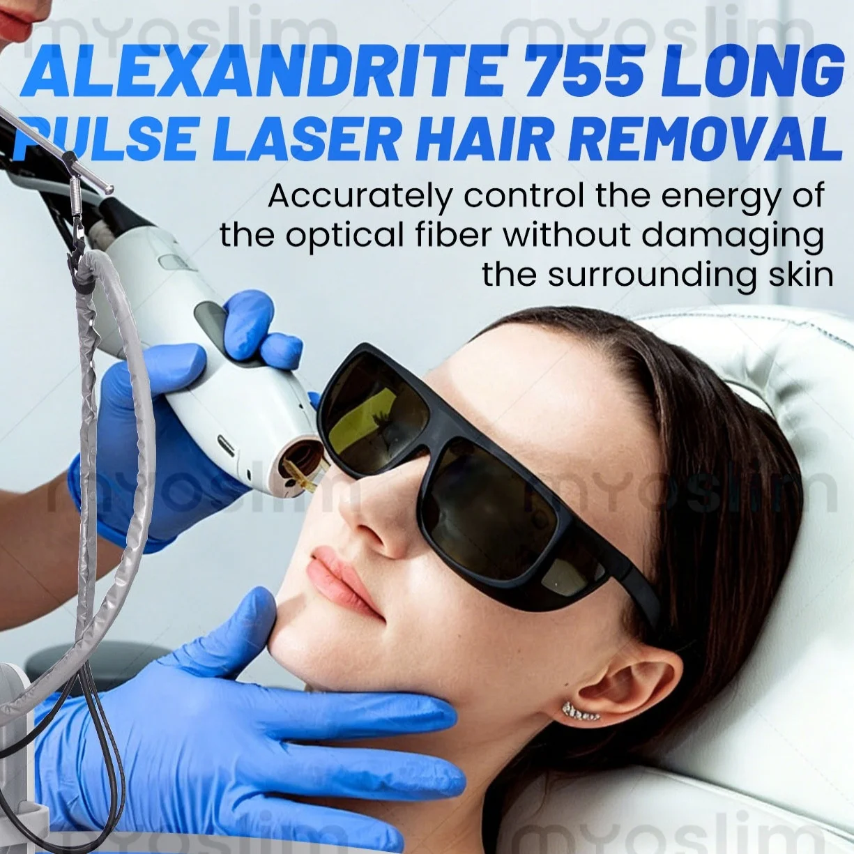

Alexandrite Laser Hair Removal Instrument 755nm 1064nm Long Pulse Sapphire Handle Skin Whitening Device