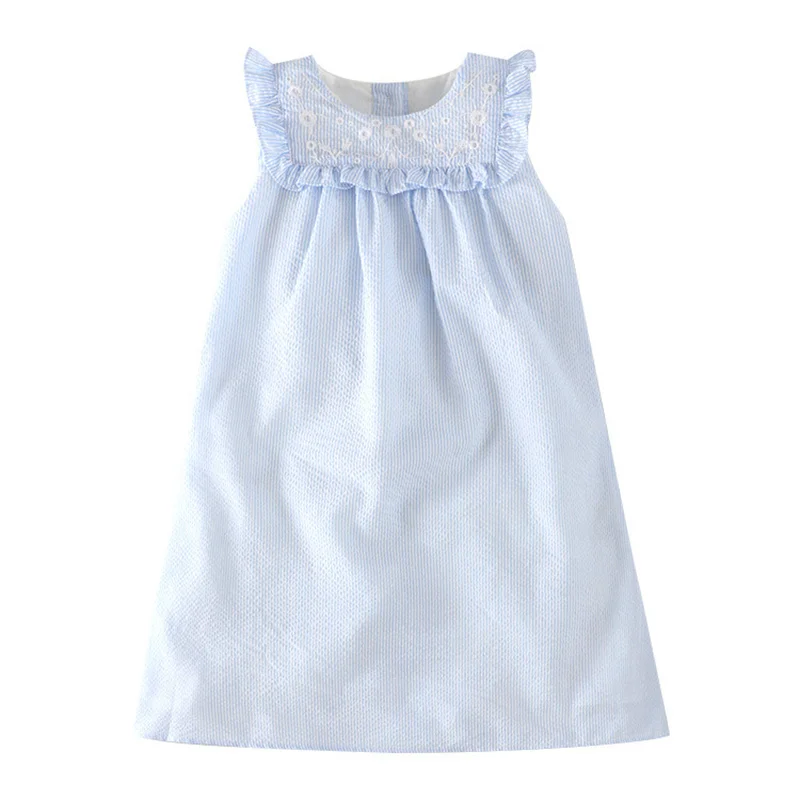 Little maven-Robe d'été en coton pour enfants, vêtements décontractés pour enfants, robes éducatives pour enfants de 2 à 7 ans, azole, nouvelle mode, 2024