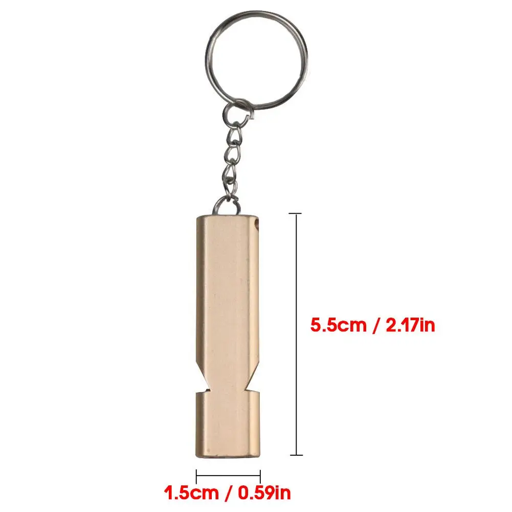 デュアル周波数サバイバルホイッスル、アルミニウム緊急安全信号、屋外EDCキット用の大きな音の救助ツール