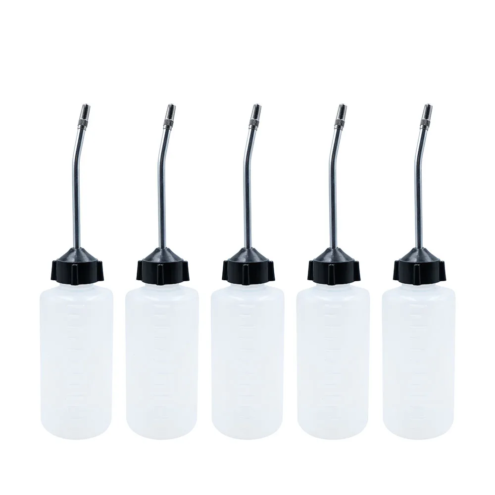 5PCS Sewing Machine Oil Bottle Iron Spout with Cap Plastic Long Nozzle Storage Pot Oiler Oil Dispenser Sewing Accessories 120ML