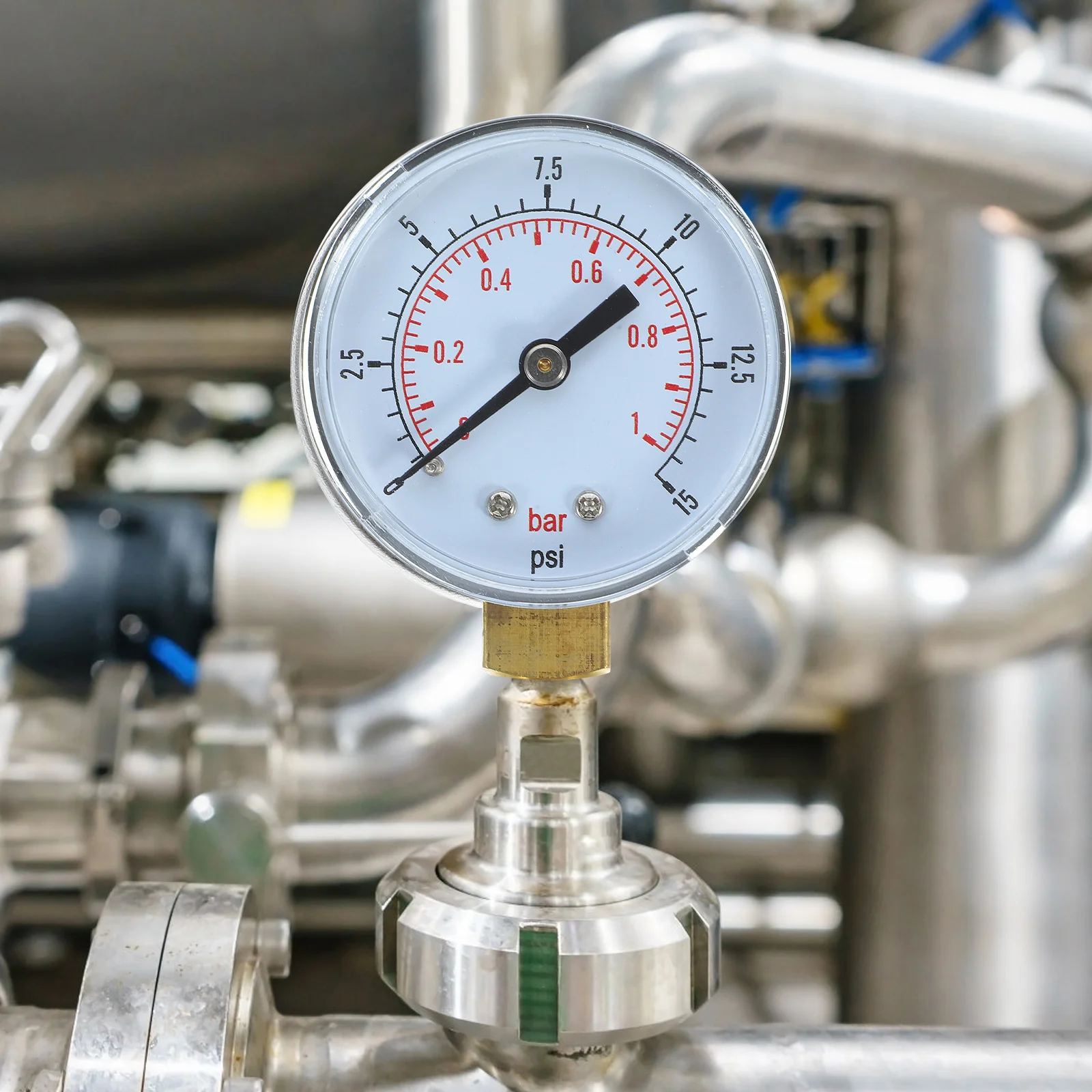 

Pressure Gauge High Precision 50mm Dial Double Scale Bar Psi Mini Size Npt Air Compressor Pressure Gauge