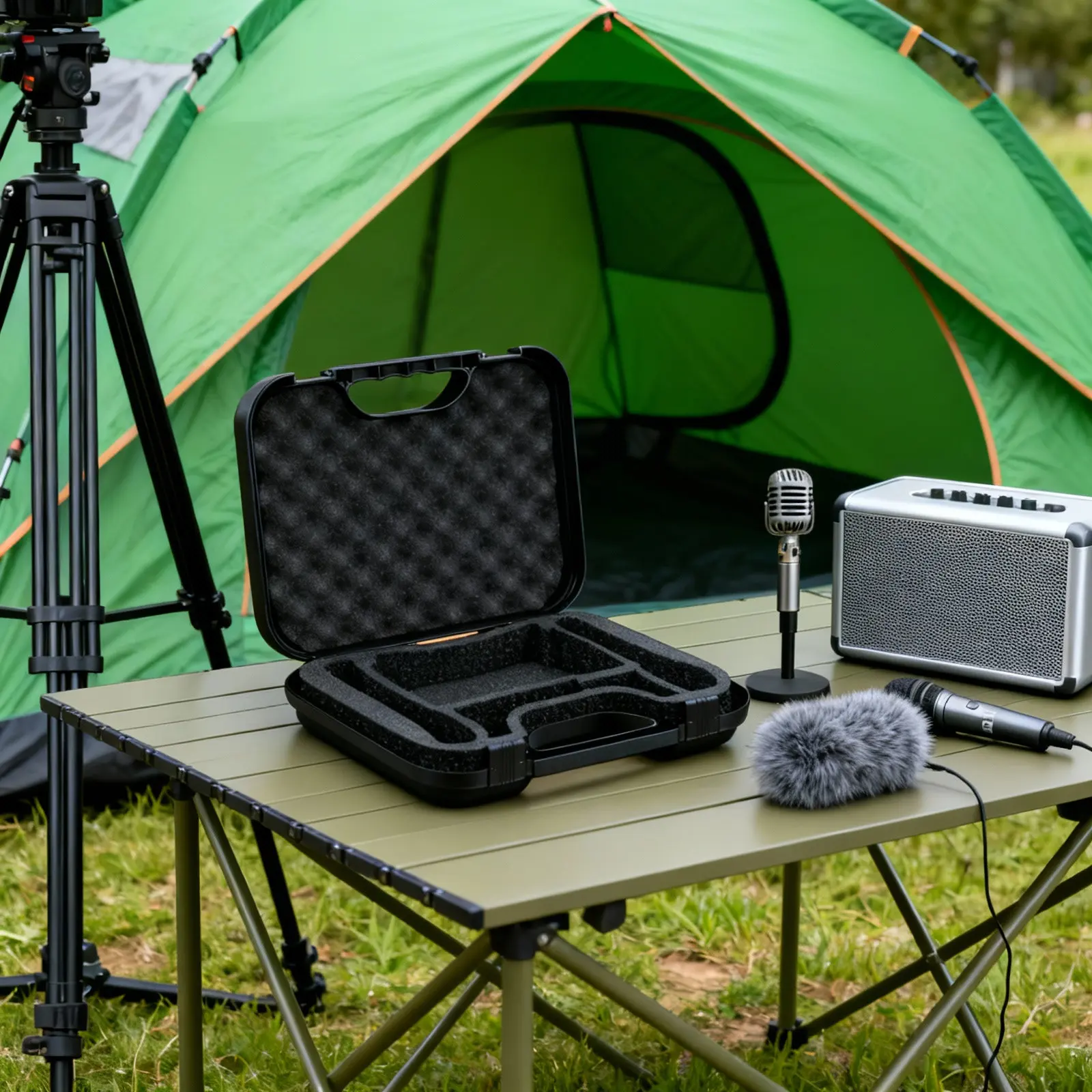 

Adjustable Microphone Storage Case for Podcast Gear Condenser Mic Accessories Portable Hard Carrying Travel Case Organized