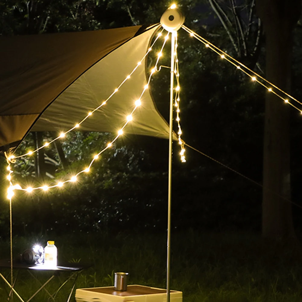 

Multifunctional Light String Portable Camping Lights Waterproof Rechargeable Outdoor Atmosphere Tent Decoration LED Light String