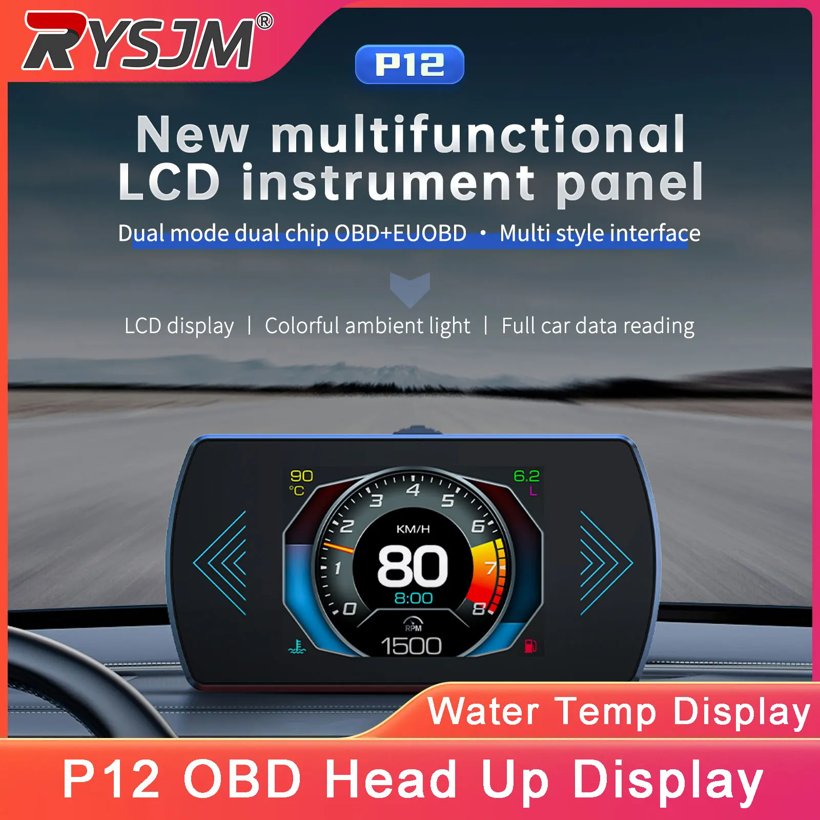 P12 Car Obd Head Up…