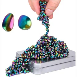 Ferrite Putty Colorful Over 500 Weak Magnetic Ferrite Stones Satisfying Magnet Rocks Desk Toys for Office and Fidget Toys