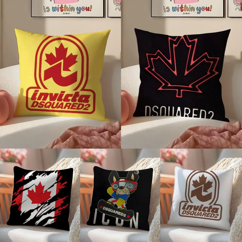 

Popular Cool Picture dsquared2 Cushion Cover Double-Sided Plush Sofa Cushion Covers Organic Breathable Invisible Zipper