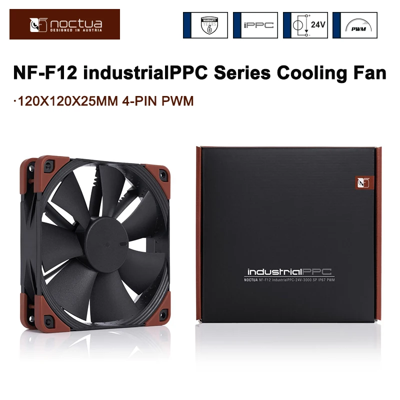 

Noctua NF-F12 industrialPPC Case Fan Silent 120mm PWM 12V/24V 2000/3000RPM Computer High Performance CPU Cooling Fan