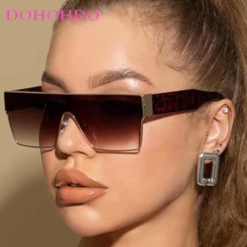 

Fashion Designer Square One-Piece Women Sunglasses Luxury Brand Big Frame Men Shades Outdoor Travel Female Sunglass Lentes UV400