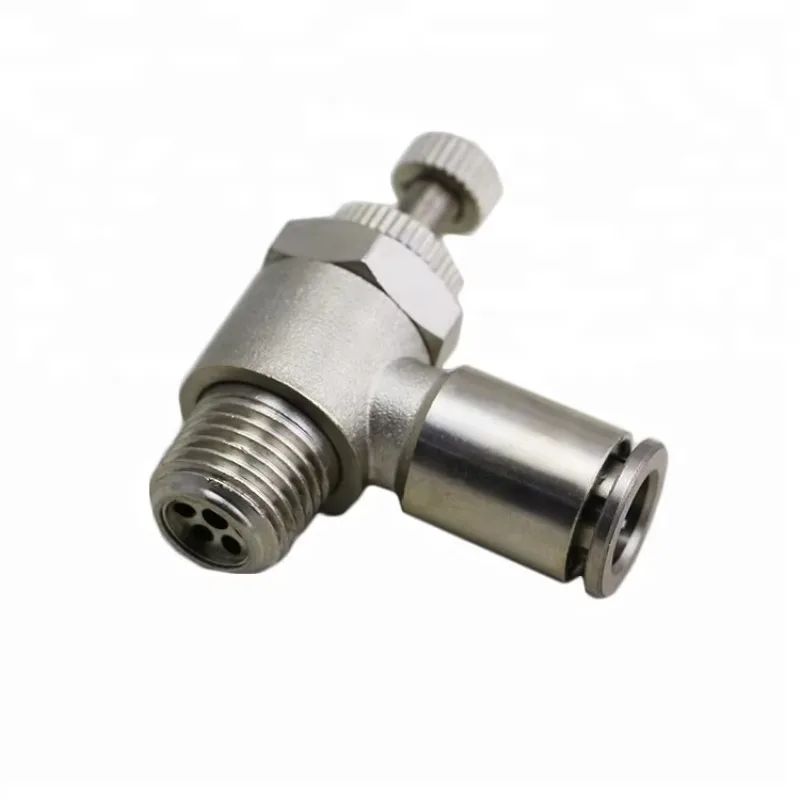 

Push to Connect Air Flow Control Valve Elbow 8MM OD 1/4'' BSP Push Fit Fitting MSL Pneumatic Speed Control Valve
