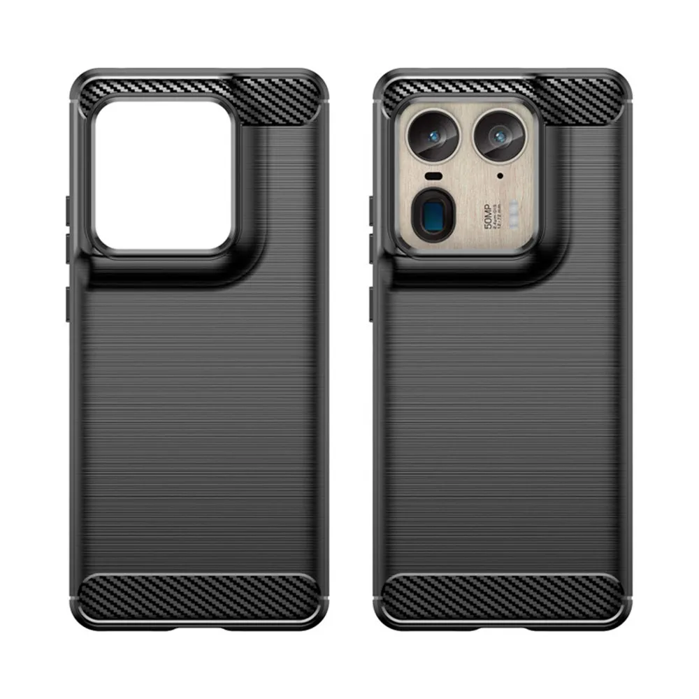 Luxury Carbon Fiber Skin Full Soft Silicone Cover Moto Edge 50 Ultra Case For Moto Edge50 Ultra Phone Cases