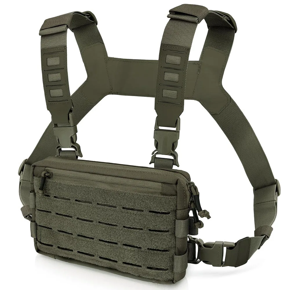 Tactical Chest Bag Backpack Camping Hunting Fishing Travel Molle Vest EDC Front Pouch Outdoor Recon Kit Pack Waist Shoulder Bags