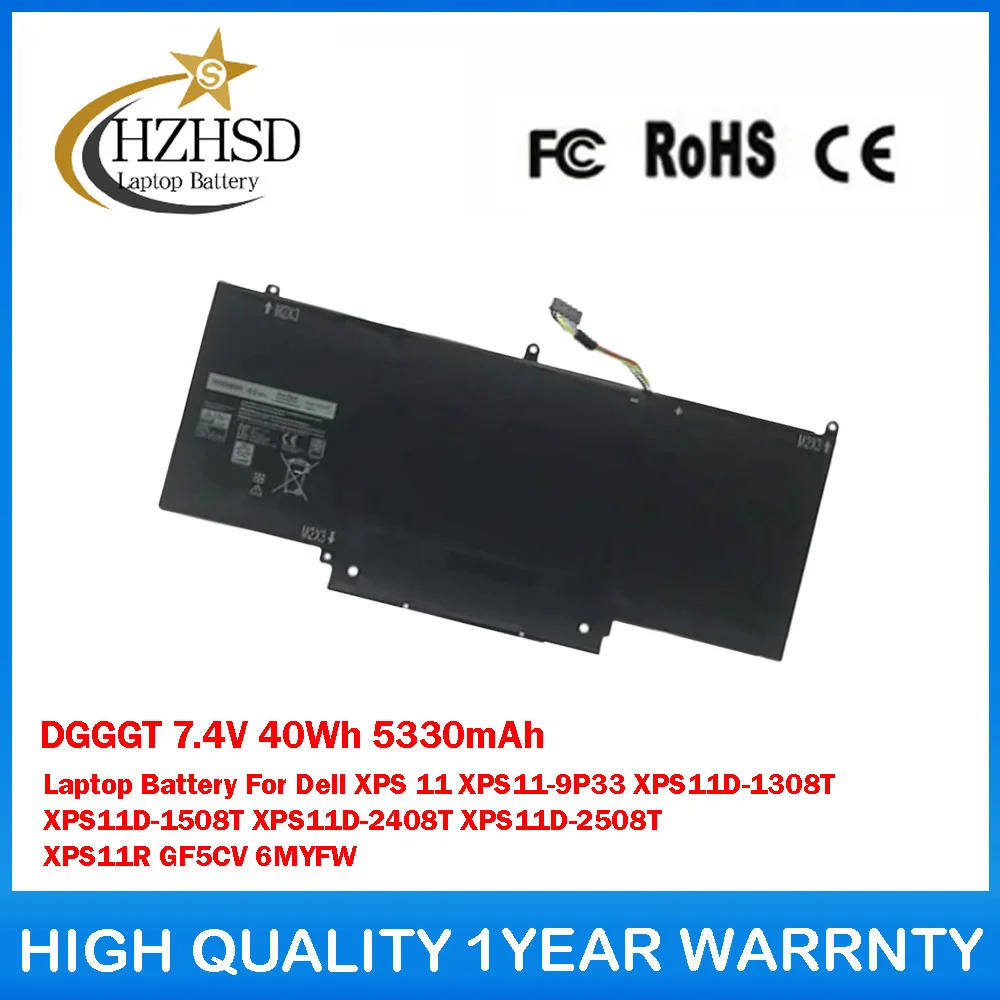 

DGGGT 7,4 В, 40 Втч, 5330 мАч, аккумулятор для ноутбука Dell XPS 11 XPS11-9P33 XPS11D-1308T XPS11D-1508T XPS11D-2408T XPS11D-2508T XPS11R