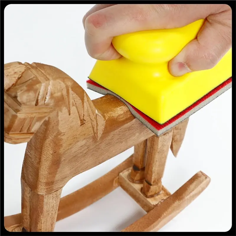 Sanding Blocks For Wood, Metal, Drywall-Glazing- Yellow 7 X 10Cm Sanding Sponge Holder-AT36