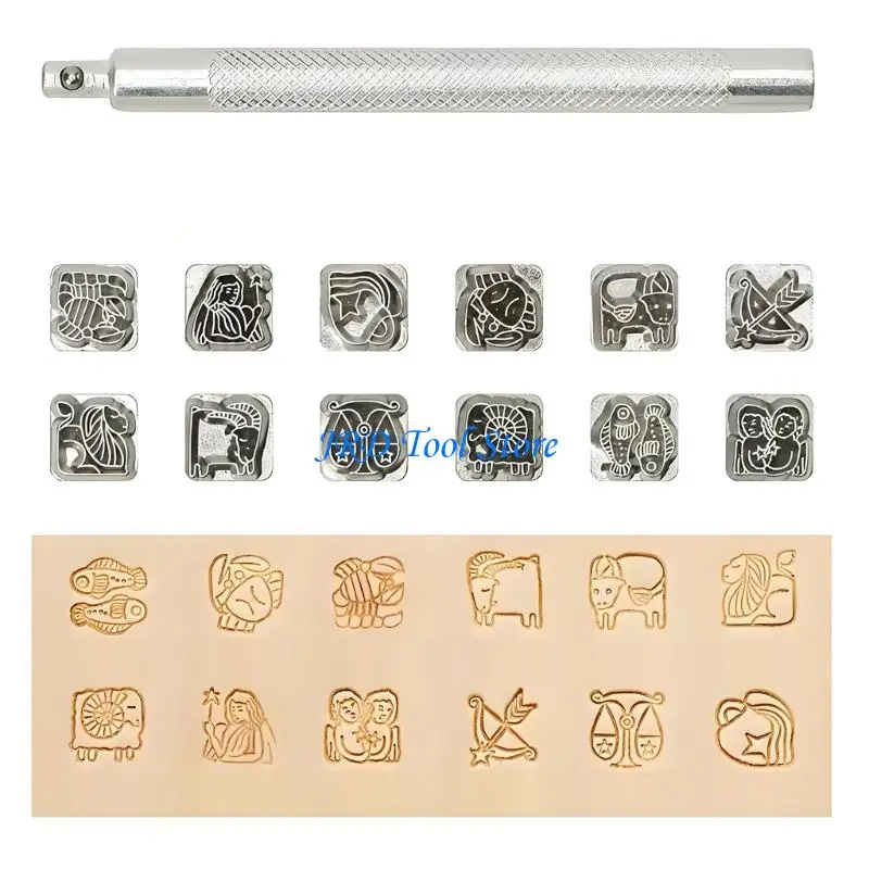 A2UD Leather Craft Tool Set 12 Unique Pattern Perfect For Individualized Creation