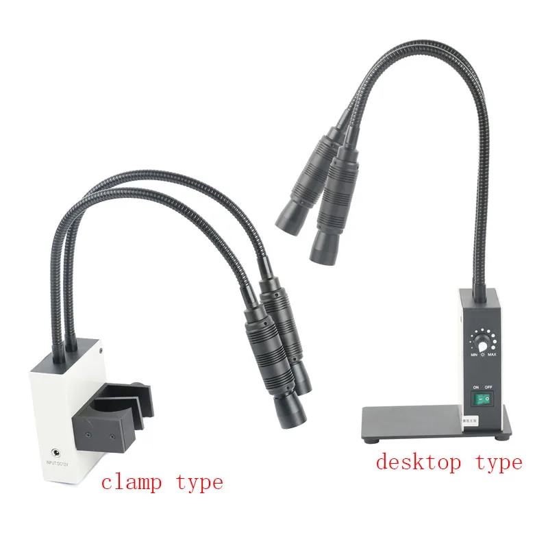20 W 6000 K LED Dual Schwanenhals Klemmbare Halterung Einstellbare Scheinwerfer Lampe Quelle Doppelkopf Scheinwerfer für Medizinische Endoskope