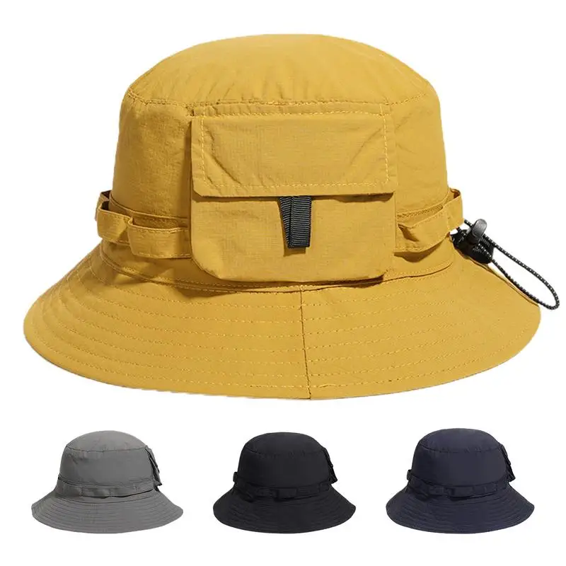 

Travel Fisherman Hat Foldable Waterproof Bucket Hat Portable Fisherman Hat for Beach Summer Sun Hat for Pool Gardening fishing