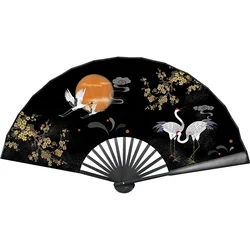 Classical Men Folding Fan Chinese Vintage Folding Bamboo Fan Japanese Style Women Silk Hand Fan Portable Abanicos Para Boda