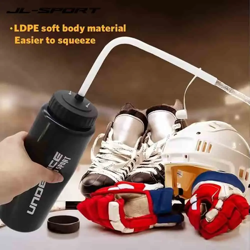 UICE Hockey Water Bottle BPA Free Ice Hockey Sports Bottle 1000ML Hockey Equipment Football Lacrosse Bottles Sports Gear