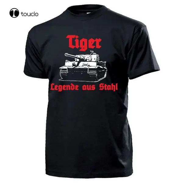 Männer Cool Tee Shirt Tiger Panzer Legende Aus Stahl Wh Panzerkampfwagen Wk 2 - T Shirt Sommer T-Shirt Custom Aldult teen Unisex