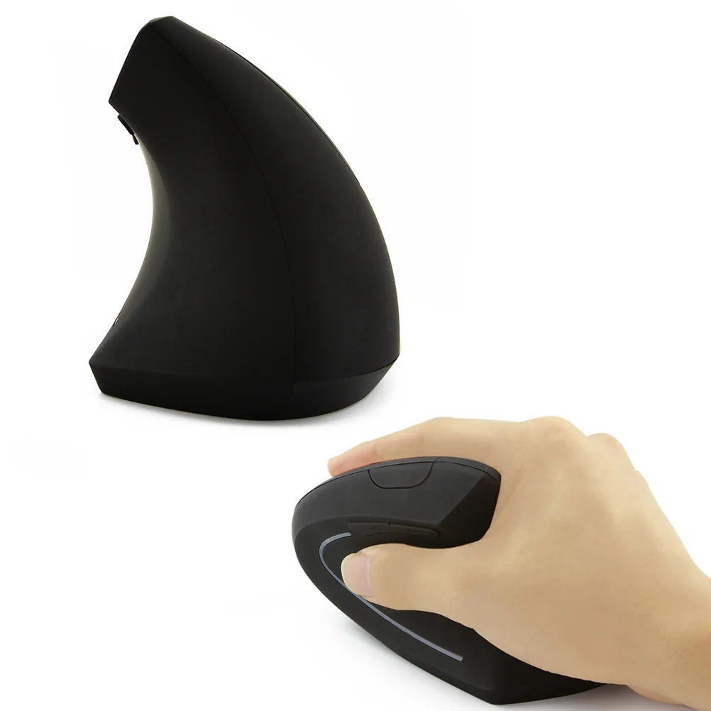 

Ergonomic Vertical Wireless Mouse 2.4ghz 6 Keys Black USB Receiver for Pc Laptop Gaming Dpi Adjustable Wireless Mouse