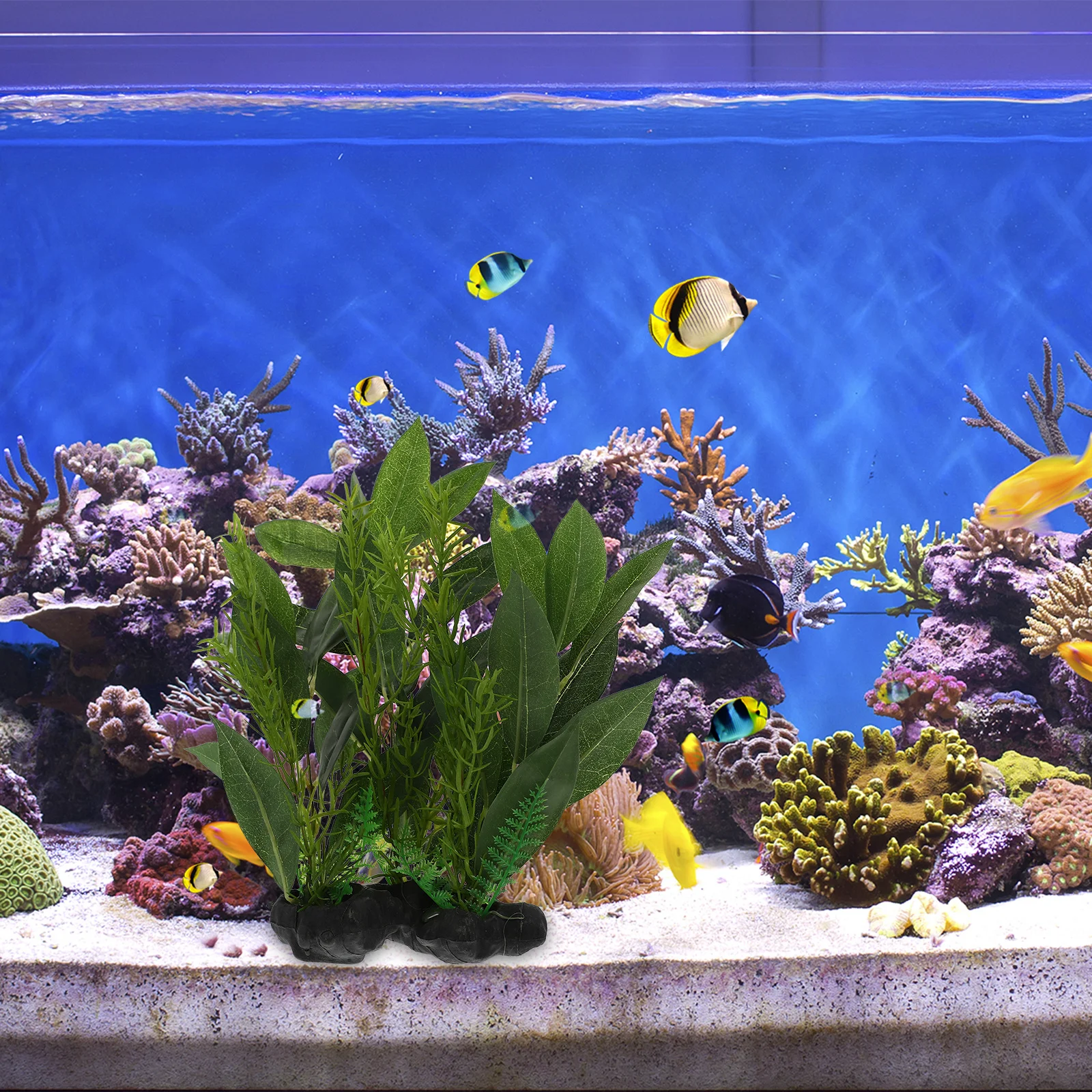 

1pc Simulation Plastic Aquatic Grass Fish Tank Decor Aquarium Landscape Ornament Artificial Plant Green Decor Pet Supplies