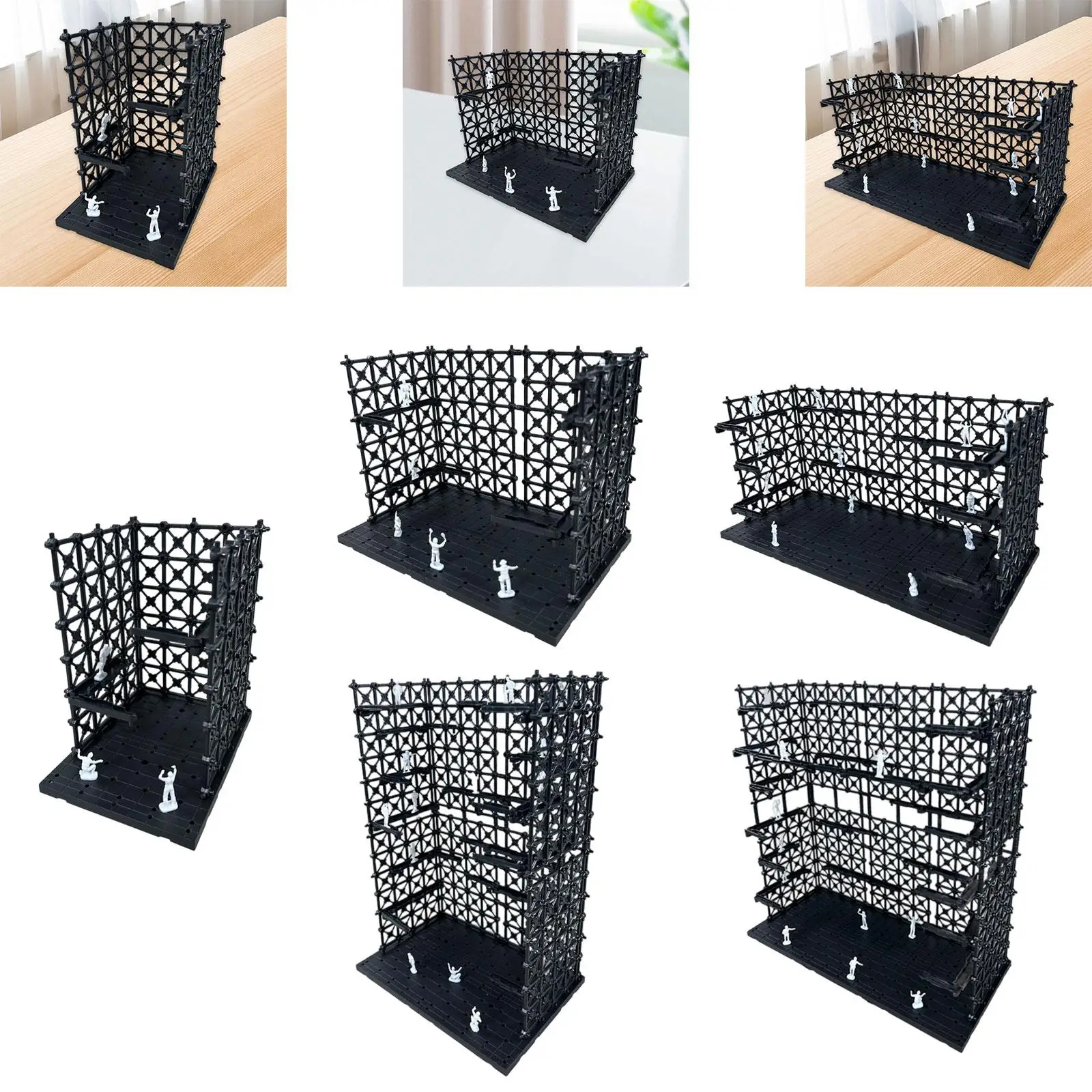 Base d'affichage imbriquée, modèle Portable, modèle de scène, stockage de jouets, Garage