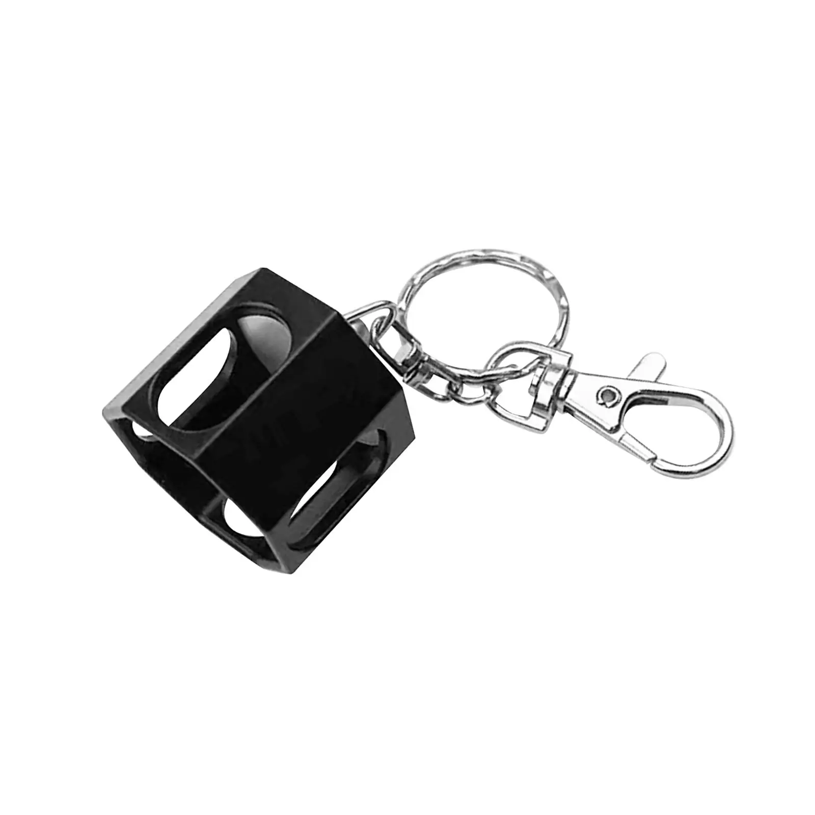 

Держатель для мела для бильярдного кия с брелоком, практичный инструмент, алюминиевый восьмиугольный футляр для мела, чехол для переноски мела