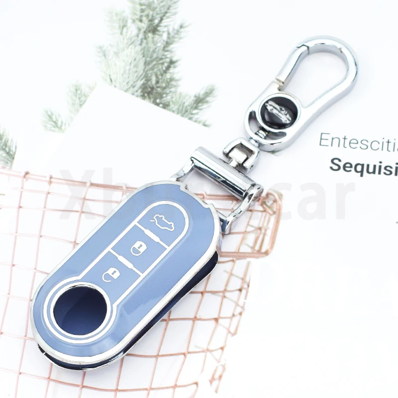 TPU Car Key Case Cover For Fiat 500 Panda Ducato 500L Lancia Grande Punto Dot Evo Palio for Citroen Jumper for Peugeot Boxer