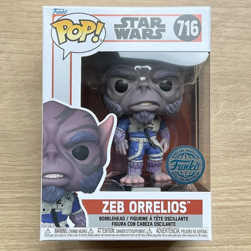 スターウォーズ-ゼブ・オレリオス-716-ファンコポップ！-オリジナルスターウォーズビニールフィギュア映画コレクタブルモデルデスクトップ装飾おもちゃファンへのギフト
