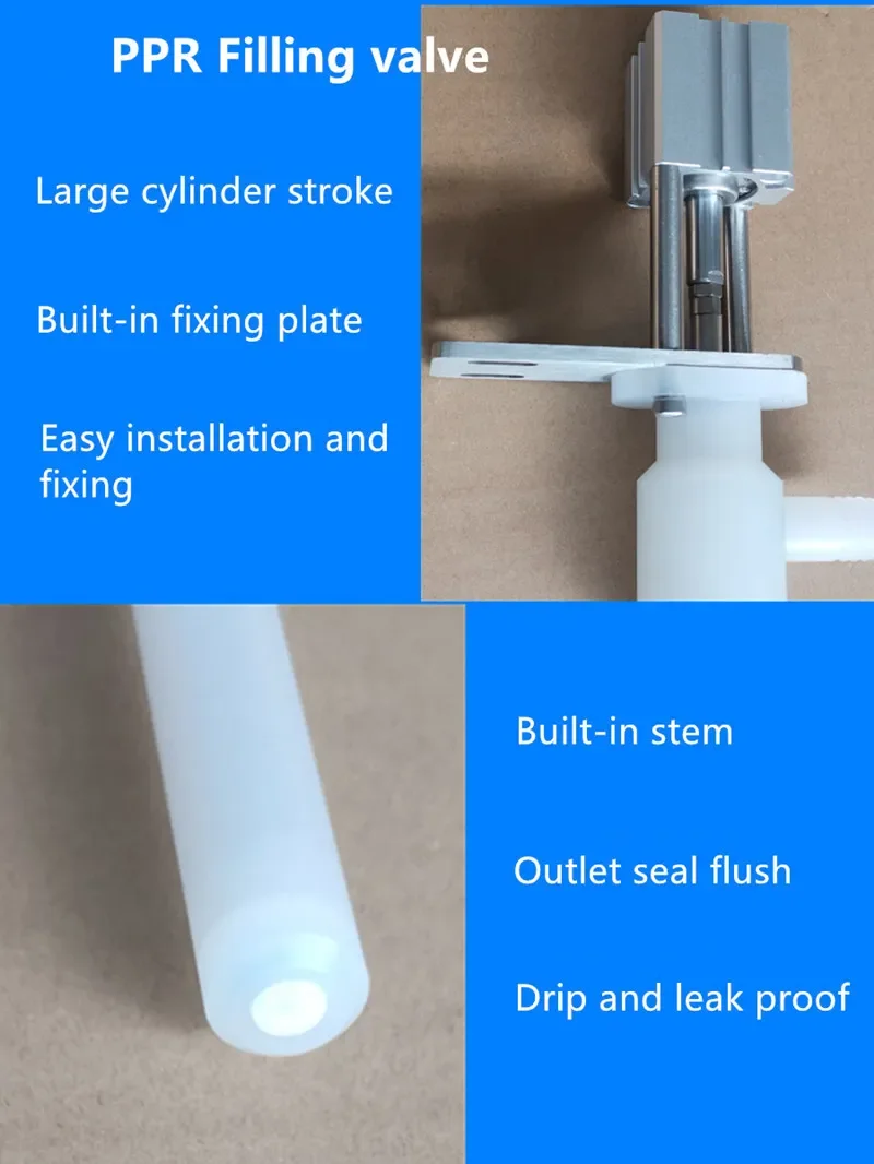 Detalle 3 de Electroválvula Anti-corrosion filling valve PP anti-corrosion filling machine feeding nozzle nylon filling nozzle 84 disinfectant/wine cleaning Otras válvulas
