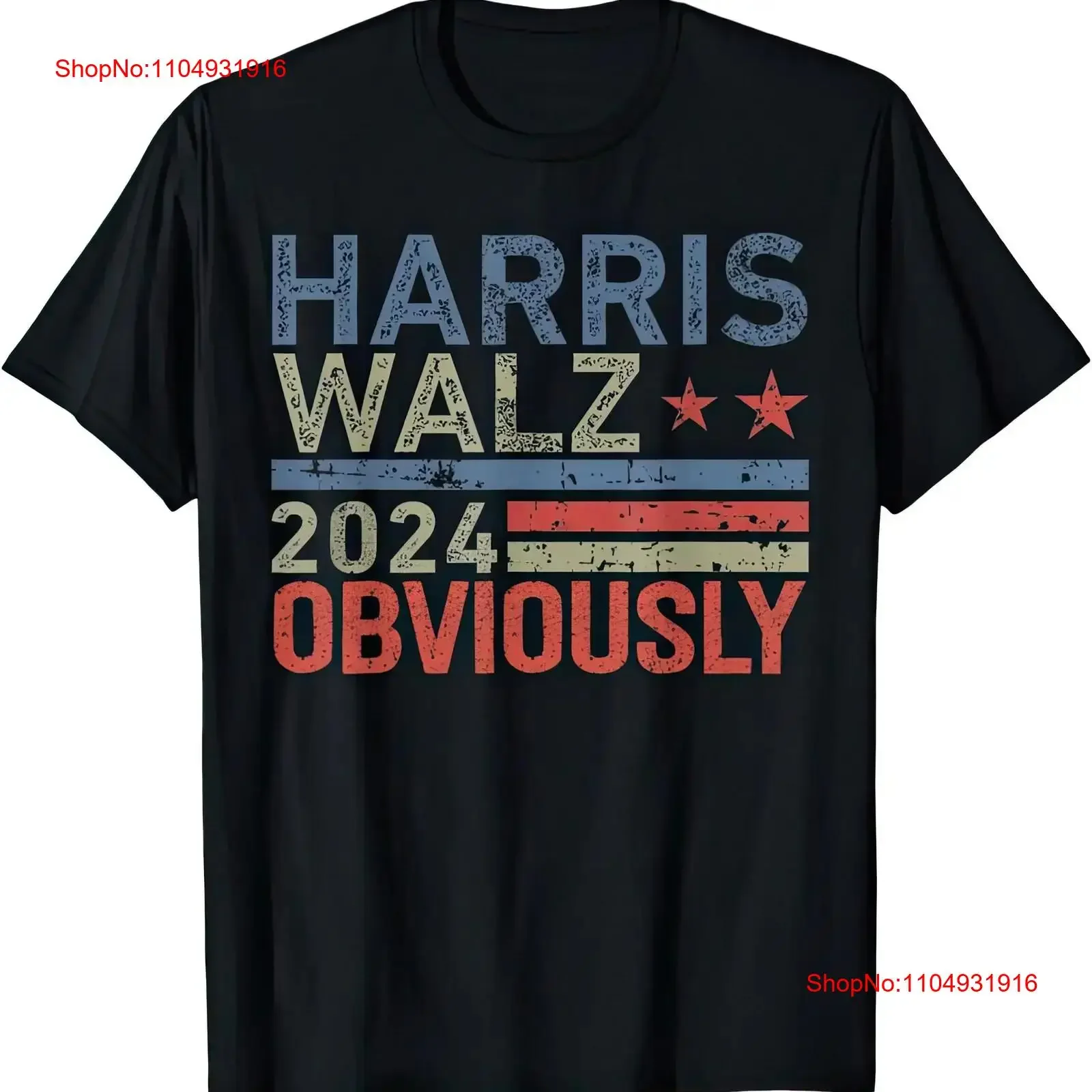 

Harris Walz 2024 Obviously Kamala Tim Presidential Campaign T Shirt vintage Washed Comfortable fashion streetwear Breathable