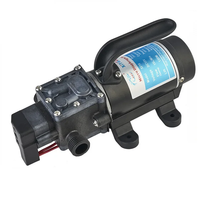 DC 12V 120W 130PSI 10L / Min Agricultural Electric Water Car Black Pump Water Micro Wash High Diaphragm Sprayer Pressure