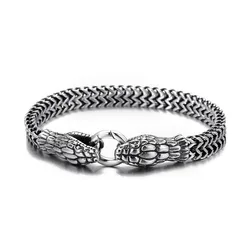 New Hip Hop Snakes Boa Constrictor Bracelet for Men Women High Quality Strong Solid Keel Chain 316L Stainless Steel Jewelry
