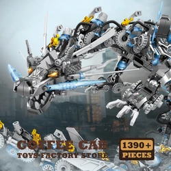 Mechanical Animal Building Bricks MOC Set Mech Dragon Blocks Children Toys Mecha Elk 3D Model Adult Boys Kids Birthday Gifts NEW