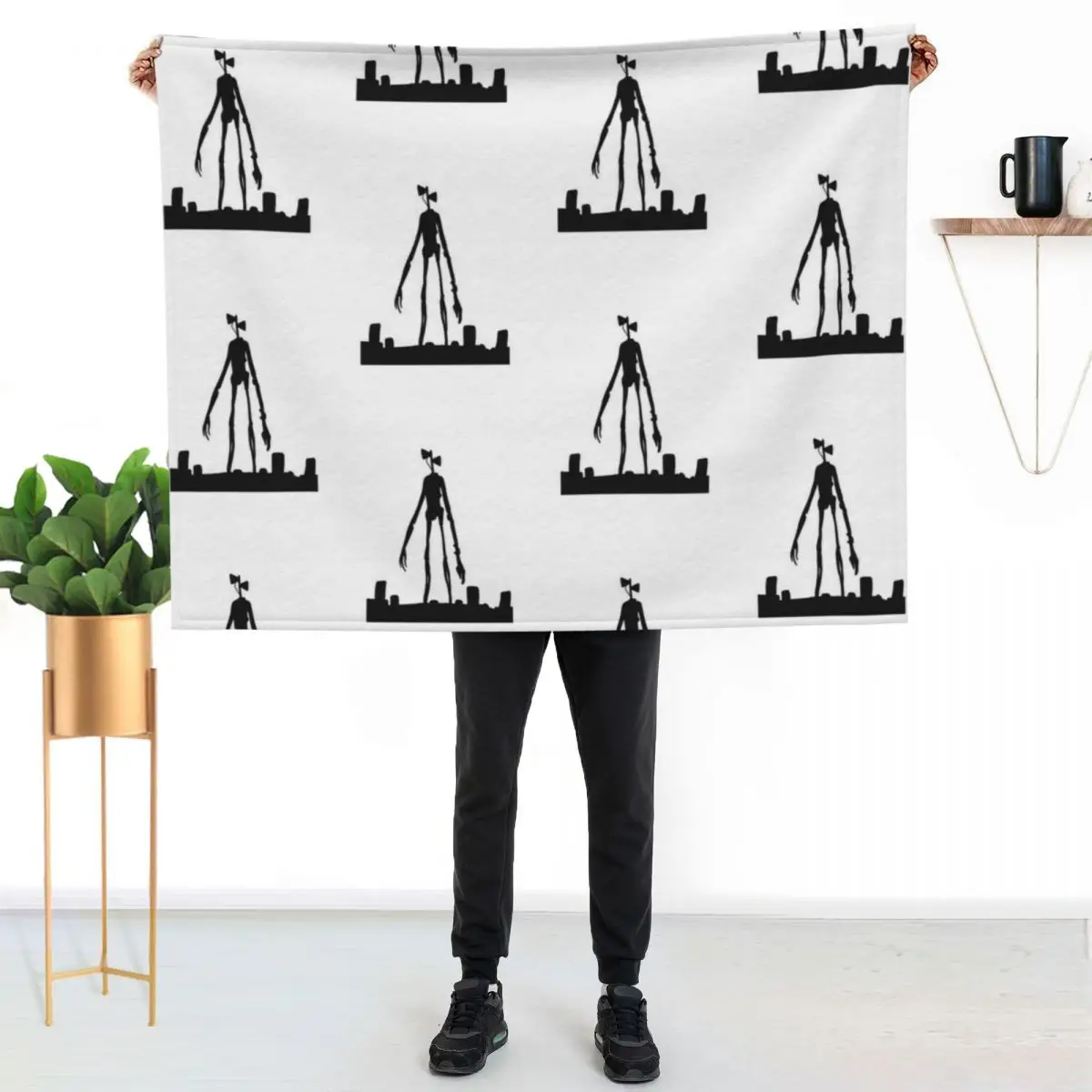 

Siren head Throw Blanket Warm Napping Blanket for Office Couch Bed