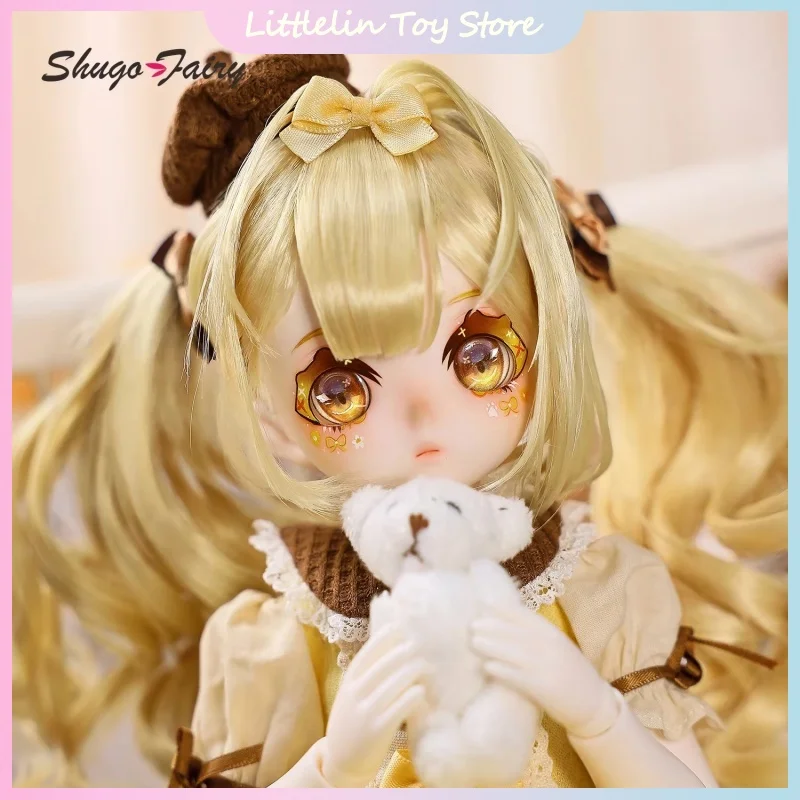 Shuga Fairy Original 1/4 Bjd Joint Doll Makoto Sweet Pudding Theme Hand-Painted Lolita Cake Skirt Resin Sd Art Doll Fullset Gift